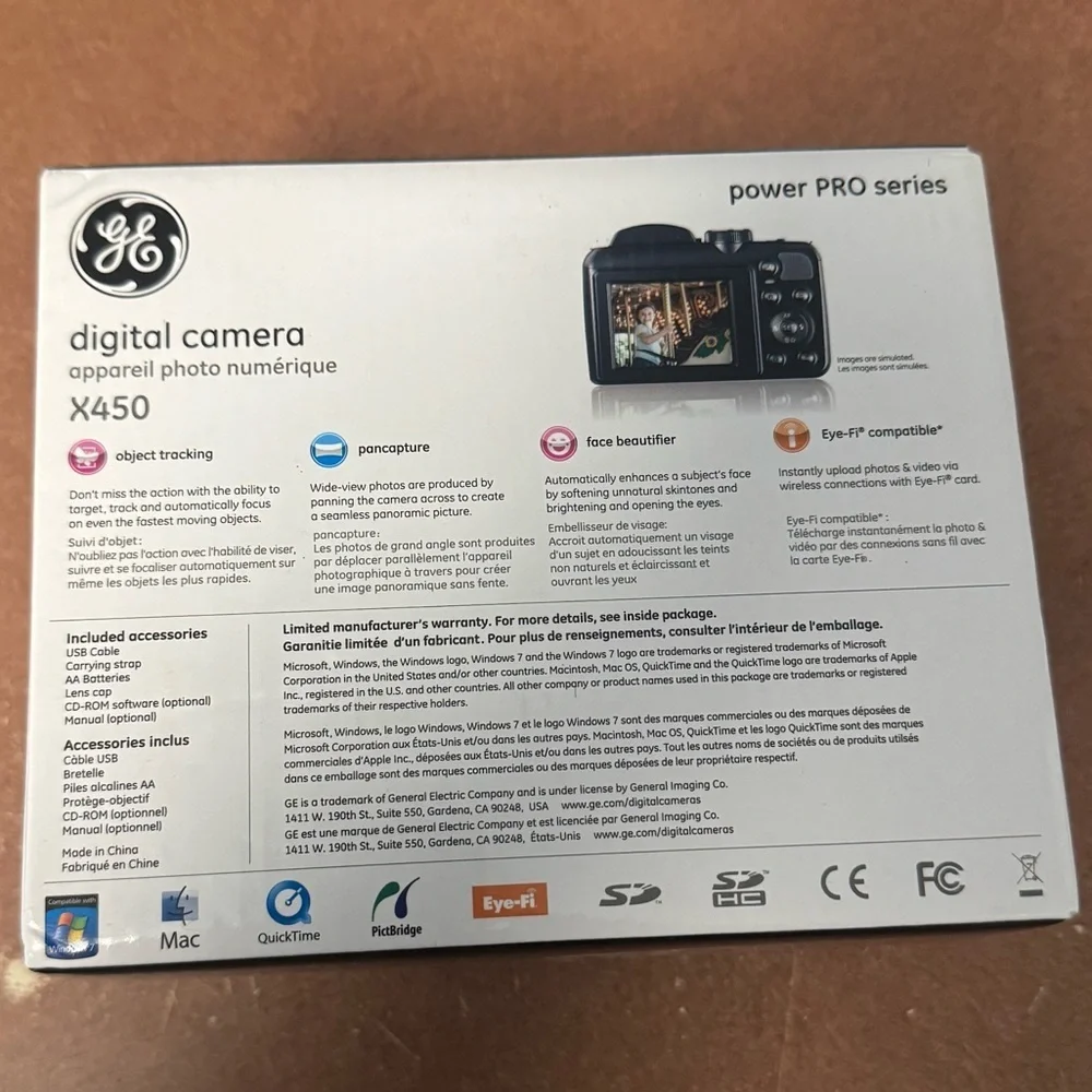 GE Digital Camera X450-BK 16MP with 2.7-Inch LCD, Purple